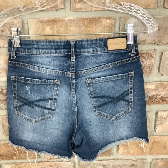 AEROPOSTALE Jean Distressed Denim Shorts Size 2 - Picture 2 of 7